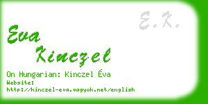 eva kinczel business card