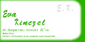 eva kinczel business card